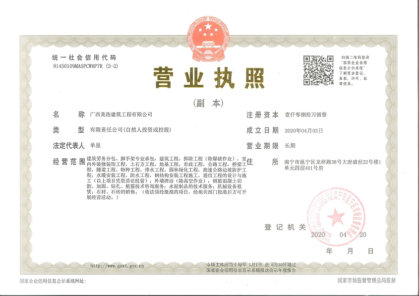 营业执照(副本)